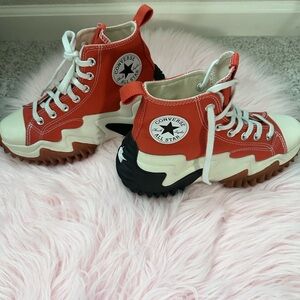 Converse Kids Red and White High-Top Sneakers